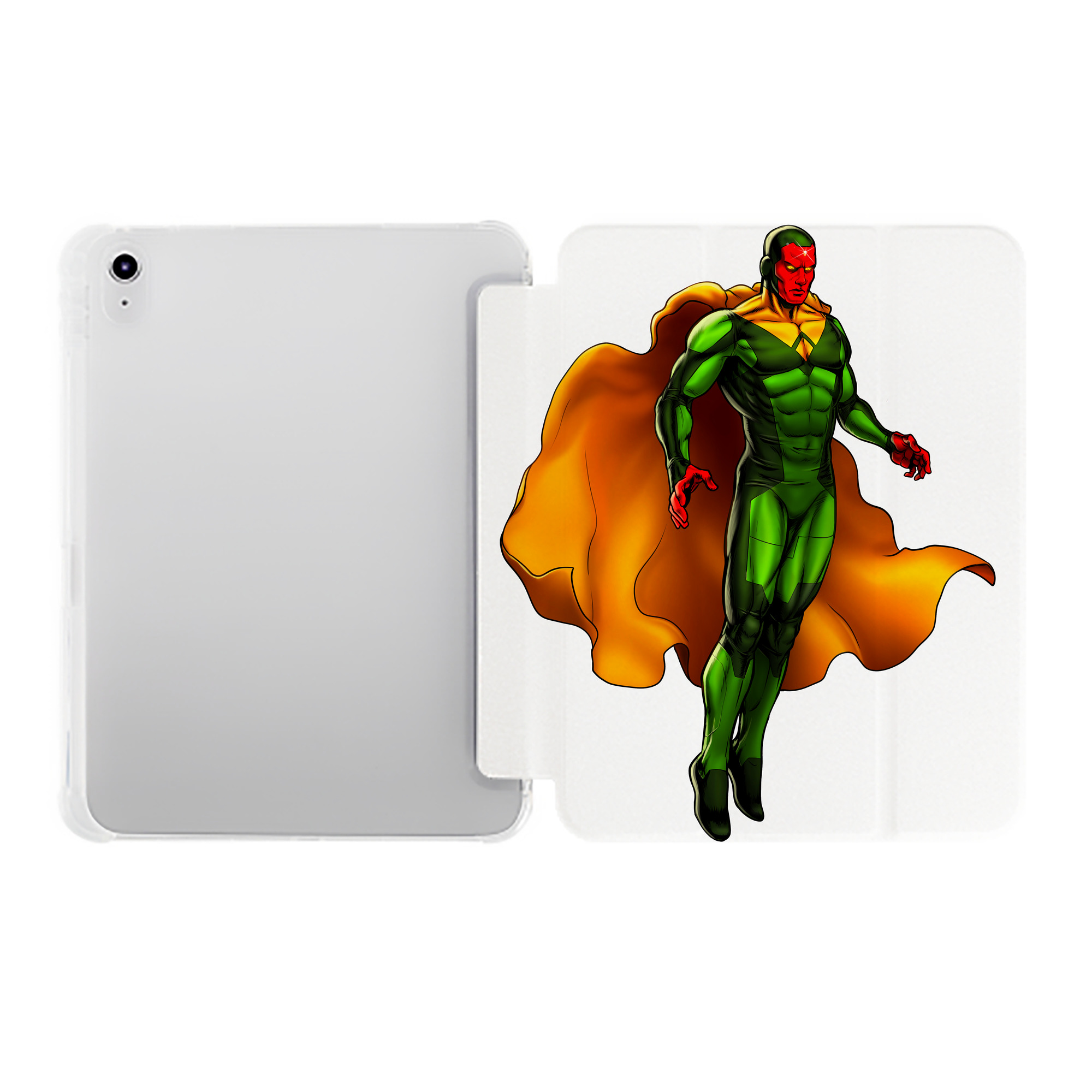 （画像用） アベンジャーズ The Avengers IPad ケース ペン収納付き 三つ折りスタンド PUレザー×シリコン 対応機種9.5/10.5/10.9インチ